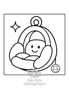 Y2K Retro coloring page for girls, free to print