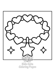 Simple Y2K Retro coloring page for toddlers