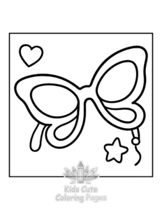 Easy Y2K Retro coloring sheet for young children