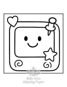 Y2K Retro coloring page for girls, free to print