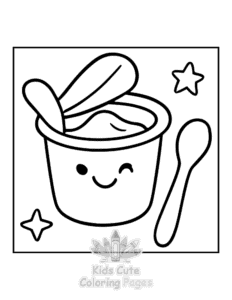 Printable Y2K Retro coloring sheet for preschoolers