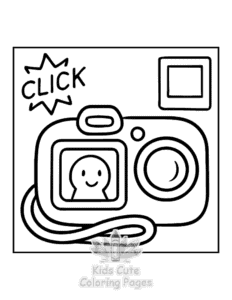 Y2K Retro coloring page for classroom activities