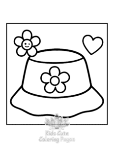 Easy Y2K Retro coloring sheet for young children