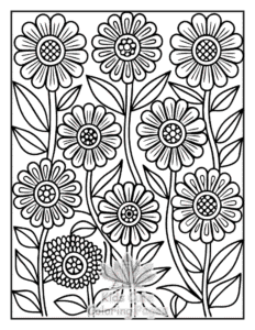 Free Zentangle Flowers coloring pages to print at home
