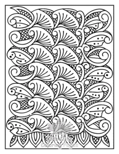 Simple Zentangle Flowers coloring page for toddlers