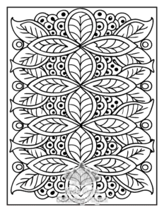 Printable Zentangle Flowers coloring sheet for preschoolers