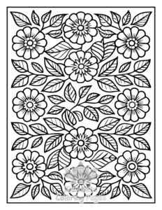 Free Zentangle Flowers coloring pages to print at home