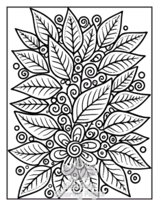 Simple Zentangle Flowers coloring page for toddlers